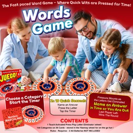 Yizemay Denkprofi Spiel, Rasende WöRter Deutsch, Buchstaben Spiel, Spiel mit Buchstaben Drücken,Buchstaben Spiel Erwachsene Timer, Familienspiele Brettspiele Partyspiele für Kinder und Erwachsene (B)