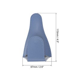 PATIKIL 4.5"x2.6" Embroidery Scissors Sheath, 2 Pack PU Leather Nail Cuticle Scissor Cover Small Pointed Nippers Scissors Protective Case, Light Blue