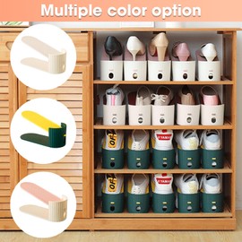 PureSprout Shoe Slot Organizer 20 Pack-Shoe Stacker for a Pair of Shoes,Adjustable Shoe Holder Space Saver,Stackable Double Deck Shoe Riser Shoe Rack,Shoe Organizer for Closet Small Space Organization