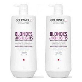 Goldwell Dualsenses Blondes and Highlights 1 Litre Shampoo and Conditioner Bundle