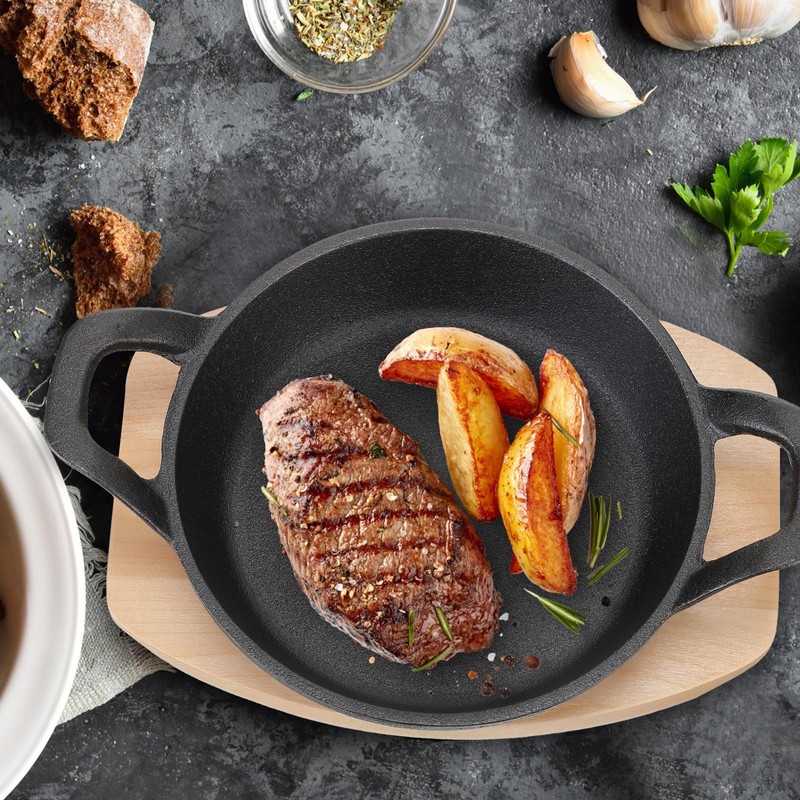 Sliner 4 Sets Mini Cast Iron Skillet Small Cast Iron