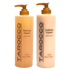 Baronessa Cali Tarocco Hair Care Set: Sicilian Blood Oranges Shampoo and Conditioner - Clean, Shiny, Manageable Hair - 16 Ounce