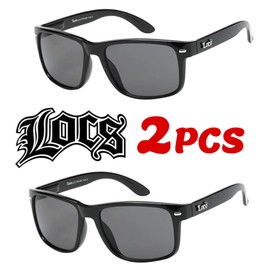 Metaltree98 2 Pack LOCS Hardcore 91109 Sunglasses Gangster Classic Retro 80s Designer Shades
