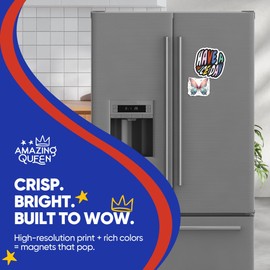 Butterfly Magnets - Jewel Tone Insect - Decorative Fridge Art - 2 Pack - 5" Wide Design - Sticks to Fridges, Lockers, Toolboxes & More - Made in USA - AQM3349