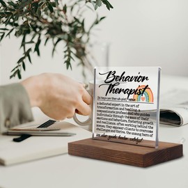 Behavior Therapist Gift for Women Men, Inspirational Thank You Gifts for ABA Therapists RBTs BCBA, Behavioral Health Professionals, Therapy Appreciation Gifts Decorative Signs & Plaques-LYK11