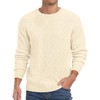 Sailwind Men's Crewneck Pullover Sweater Lightweight Casual Knitted Sweaters Beige