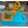 kathson Bird Bathtub,Parrot Shower Box,Automatic Parakeet Bathtub with Faucet,Bird Bathing