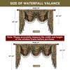 Leopard Window Waterfall Valance Curtains 1 Panel, W59 Inch
