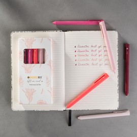 DIVERSEBEE Bible Highlighters with Soft Chisel Tip, 5 Pack Single Color Pens No Bleed, Quick Dry, Cute Aesthetic Markers for Bible Study Journaling Supplies (Pink)