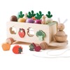 WOODEN TEETHER Montessori Wooden Toy, Children's Farm Vehicle Toy with