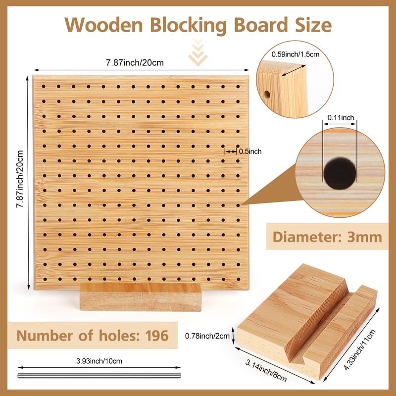 Crochet Blocking Board and Pins, Aeelike Granny Square Blocking Board