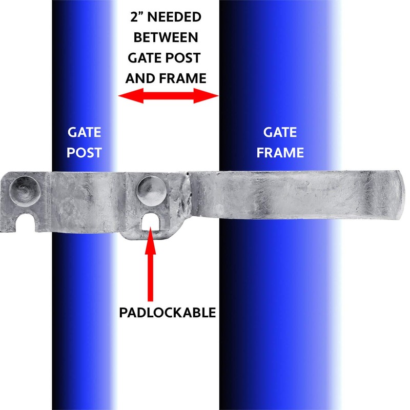 1-3/8" x 1-3/8" Chain Link Fence Gate Fork Latch - 