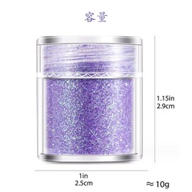 GOODCHI Glitter Hologram Set of 18 Colors, Glitter Nail Parts, Nail Art Container, Glitter Glitter Glitter Resin Enclosed Parts, Halloween, Christmas, Parties, Makeup Supplies