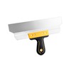 QWORK® 14" Stainless Steel Plastering Spatula with Ergonomic Handle -