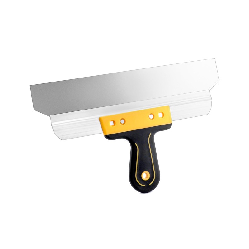 QWORK® 14" Stainless Steel Plastering Spatula with Ergonomic Handle -
