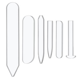 BENECREAT 6 Styles Acrylic Bezel Pushers, Clear Jewelry Bezel Template for Gemstones, Cabochons Hand-Setting & Hammer-Setting, 5mm Thick