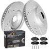 WEIZE Front Brakes Kit Ceramic Pads with hardware for Honda
