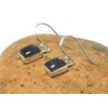 Art Gecko Amethyst 925 Sterling Silver Rectangular Purple Gemstone Drop