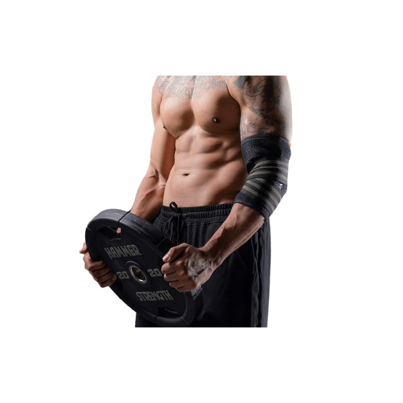 TAVIEW Elbow Sleeves with Adjustable Wrap, 5mm Neoprene, 7mm Compression