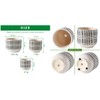 3-Pack Ceramic Plant pots Set - 6.5"+5.3"+4" Dual-Tone Flower Pots