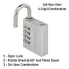 Master Lock 643DWD Set Your Own Password Combination Lock, Aluminum