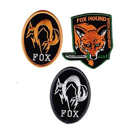 FOX Hound Metal Gear Solid Phantom Special Force Group Ghost 3pcs Hook Patch