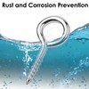 20PCS Stainless Steel Heavy Duty Eye Bolts Screw in, Rust