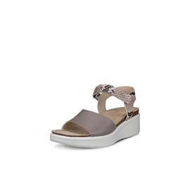 ECCO Women's Flowt Cork Sandal, Moonrock/Python, 8-8.5