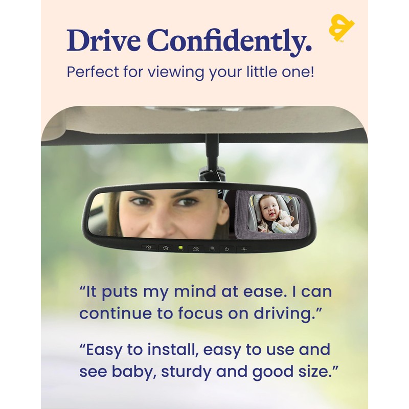 GoldBug Soft Sided Rear & Forward Facing Safety Mirror for