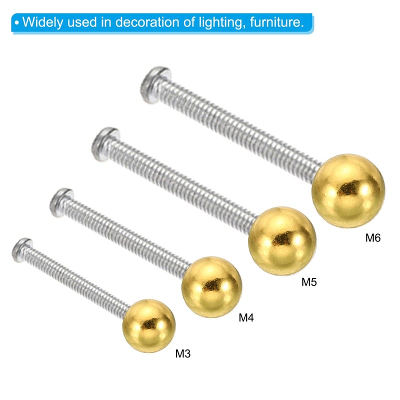 PATIKIL 20pcs M3 x 9mm Ball Nut Knobs for Furniture