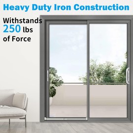 Sliding Door Lock Adjustable,Sliding Door Security Bar,Window Security Bar, Window Locks, Child Satety Patio Sliding Door Lock, 14.5" to 37"