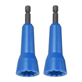 sourcing map 2pcs Wire Twisting Tool for Drill, Electrician Wire Twisting Tool, Electrical Wire Twisting with 1/4 Inch Hex Shank for Cable Wire Quick Twisting, Dark Blue