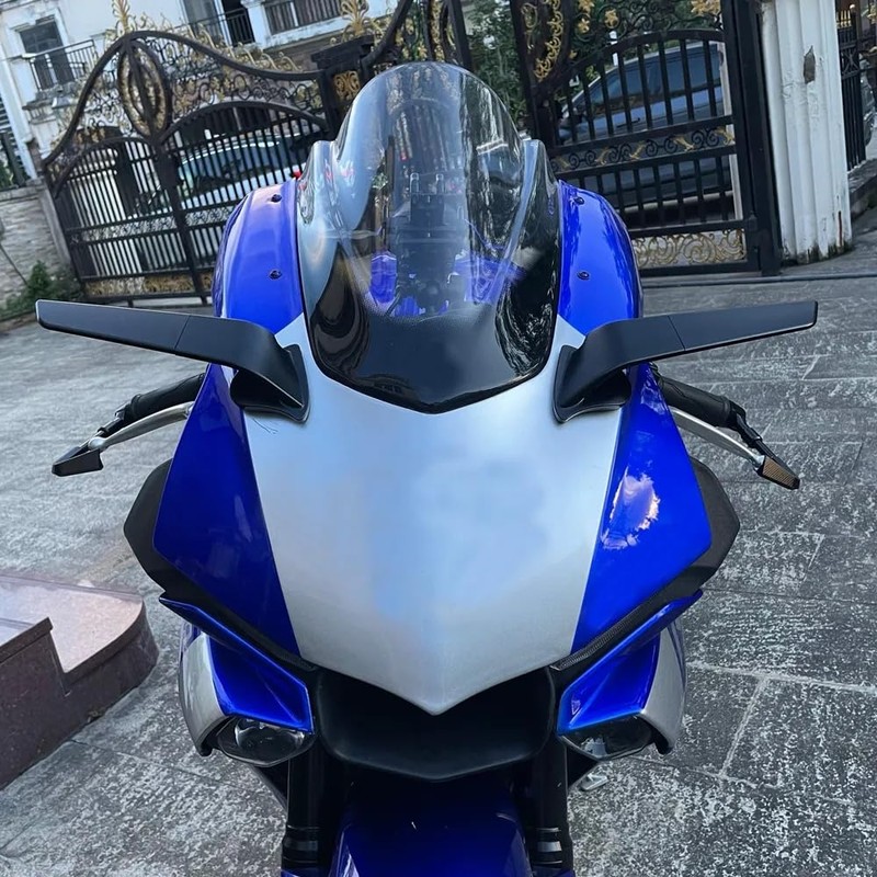 Motorcycle Adjustable Wind Wing Side Mirrors Compatible with YAMAHA YZF