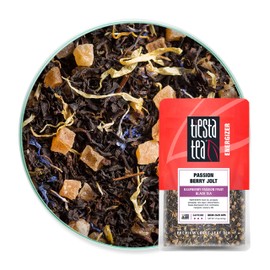 Tiesta Tea - Passion Berry Jolt, Loose Leaf Raspberry Passion Fruit Black Tea, High Caffeine, Hot & Iced Tea, 1.5 oz Pouch - 25 Cups, Natural, Flavored, Black Tea Loose Leaf