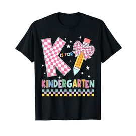 K Is For Kindergarten Teacher Coquette Bow Back to School T-Shirt