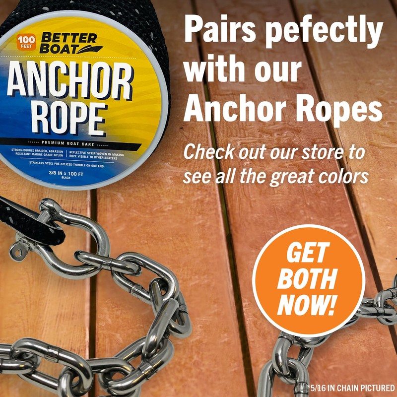 Stainless Steel Anchor Chain, Marine Grade Boat Accessories with Double