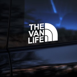 The Van Life Car Sticker Decal, Vinyl Decal Sticker, Van Window Bumper Sticker, Caravan Sticker, Vanlife Campervan Stickers, Outdoor Camping Sticker (180mm x 110mm (LxH))
