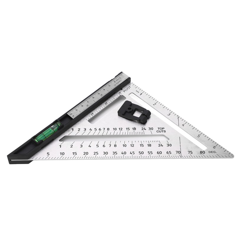 Woodworking Triangle Ruler 7in Dual Scale Square Angle Ruler Carpenter