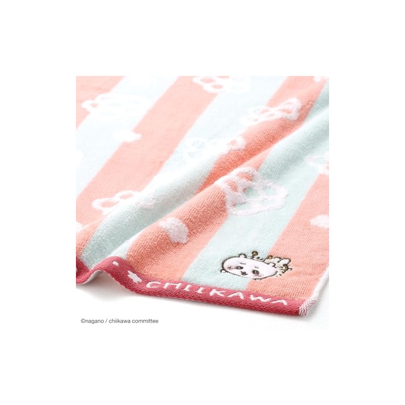 Chiikawa Bee Face Towel, Pink, Flower, Non-Twisted Yarn, 41-1222150, Approx.