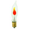 Satco S3761 120V 1/Card Petite Candelabra Base 2-3-Watt Flicker Bulb,