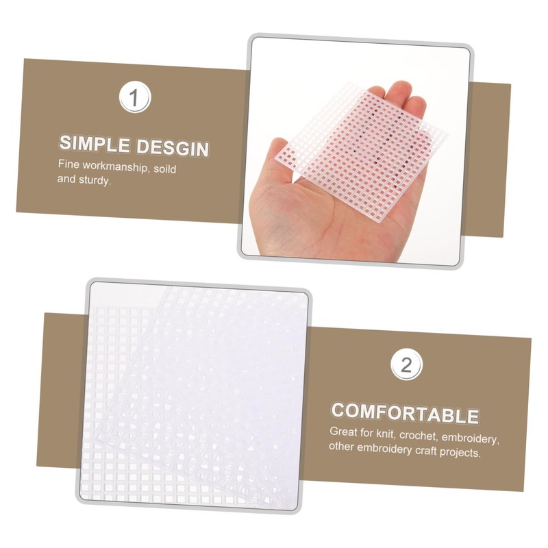 DOITOOL 10pcs Plastic Mesh Sheets for DIY Crafting Embroidery Crochet