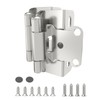 Chibery 10 Pack 1/2" Overlay Semi-Partial Wrap Around Hinges, Self