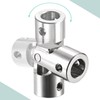sourcing map 12mm to 12mm Inner Dia Rotatable Universal Joint