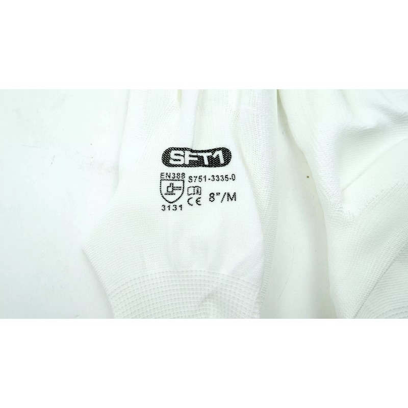 SFT1 Safety Gloves (1 Pair) EN388 White Medium S751-3335-0-M