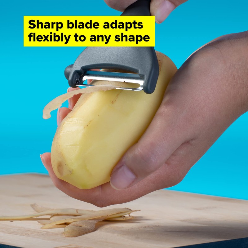 Tasty Everyday Stainless Steel Y Peeler with Soft-Touch Handle, Fruit