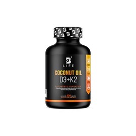 B Life Vitamina D3 400 UI + K2 con 320 Softgels. Alta absorsión. Aceite de Coco, Vitaminas D3 y K2. Ingredientes naturales. Coconut Oil D3 + K2.