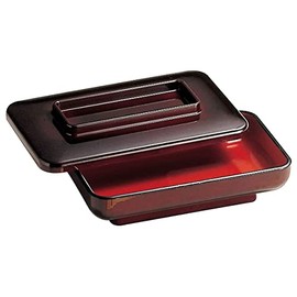 J-kitchens 884 Unagi Flat Unagi Flat Unagi Box (Inner Vermilion) (Lid Parent) Eel (Unagi), Heavy Box, Made in Japan