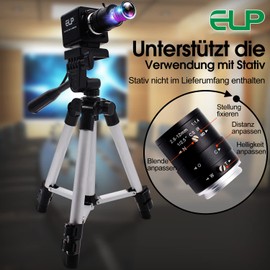 G Varifocal Lens USB Camera 10X Optical Zoom Webcam, 5-50 mm Varifocus Webcam 2448P Zoom Webcam, 8MP Varifocal Webcams with IMX179, Focus Adjustable Windows Mac Linux Webcams