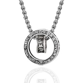 Silver Thunder Necklace, Men's, Popular, Stainless Steel, Alloy, Water Resistant, Silver Ring, Necklace, Accessories, Gift, Boyfriend, Father's Day, Birthday, Popular, Anniversary, Men's, Stainless