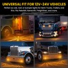 Aila 4Pcs Amber Watermelon LED Marker Lights for Truck, Dual